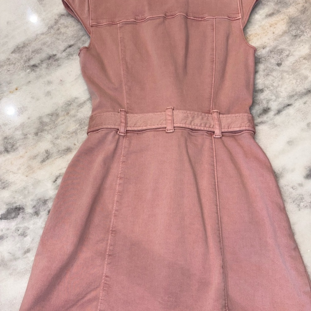 PAIGE Mauve Button-Down Mini Dress - Picture 4 of 4